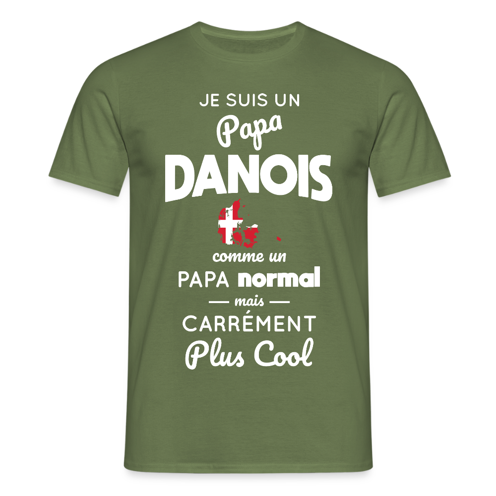 T-shirt Homme - Papa Danois Plus Cool - vert militaire