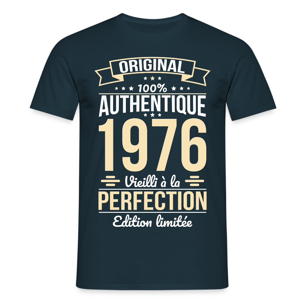 T-shirt homme anniversaire 50 ans – Édition limitée 1976 - marine