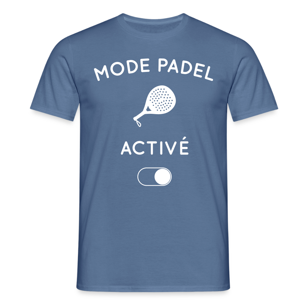 T-shirt Homme - Mode padel activé - bleu pigeon
