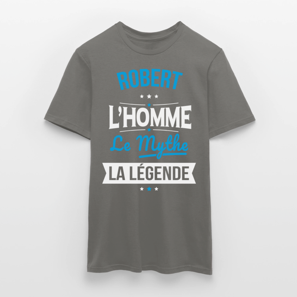 T-shirt Homme - Robert - l'Homme - le Mythe - la Légende - gris graphite