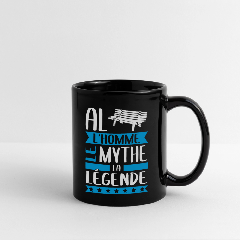 Mug uni Alban rébus – L’homme, le mythe, la légende - noir