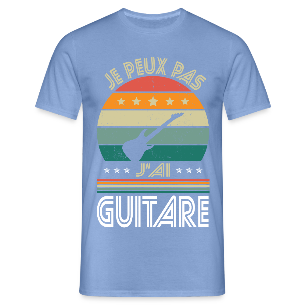 T-shirt Homme - Je peux pas j'ai Guitare - carolina blue
