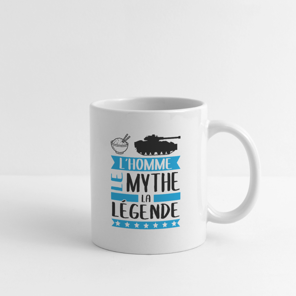 Mug blanc Richard rébus – L’homme, le mythe, la légende - blanc
