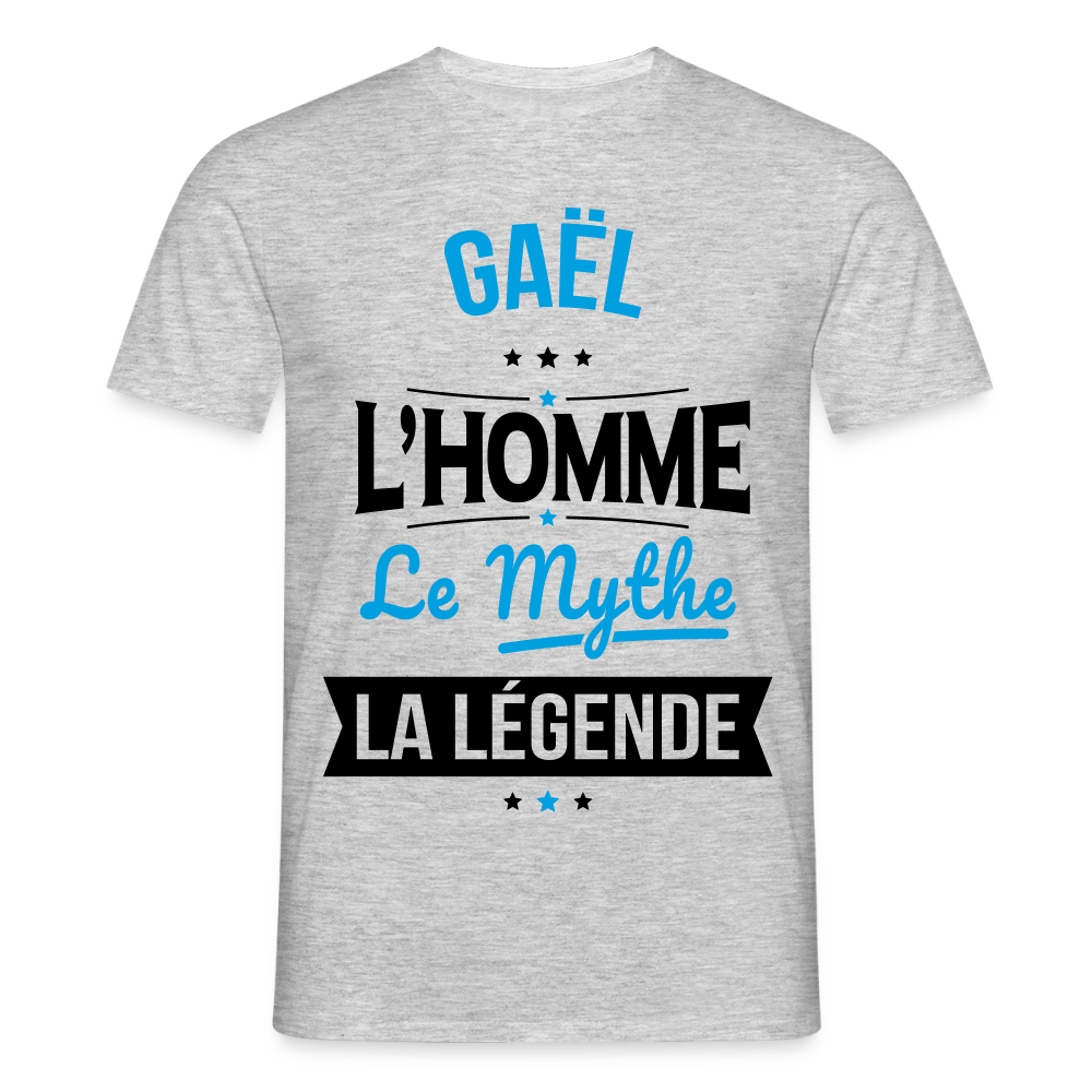 T-shirt Homme - Gaël - l'Homme - le Mythe - la Légende - gris chiné