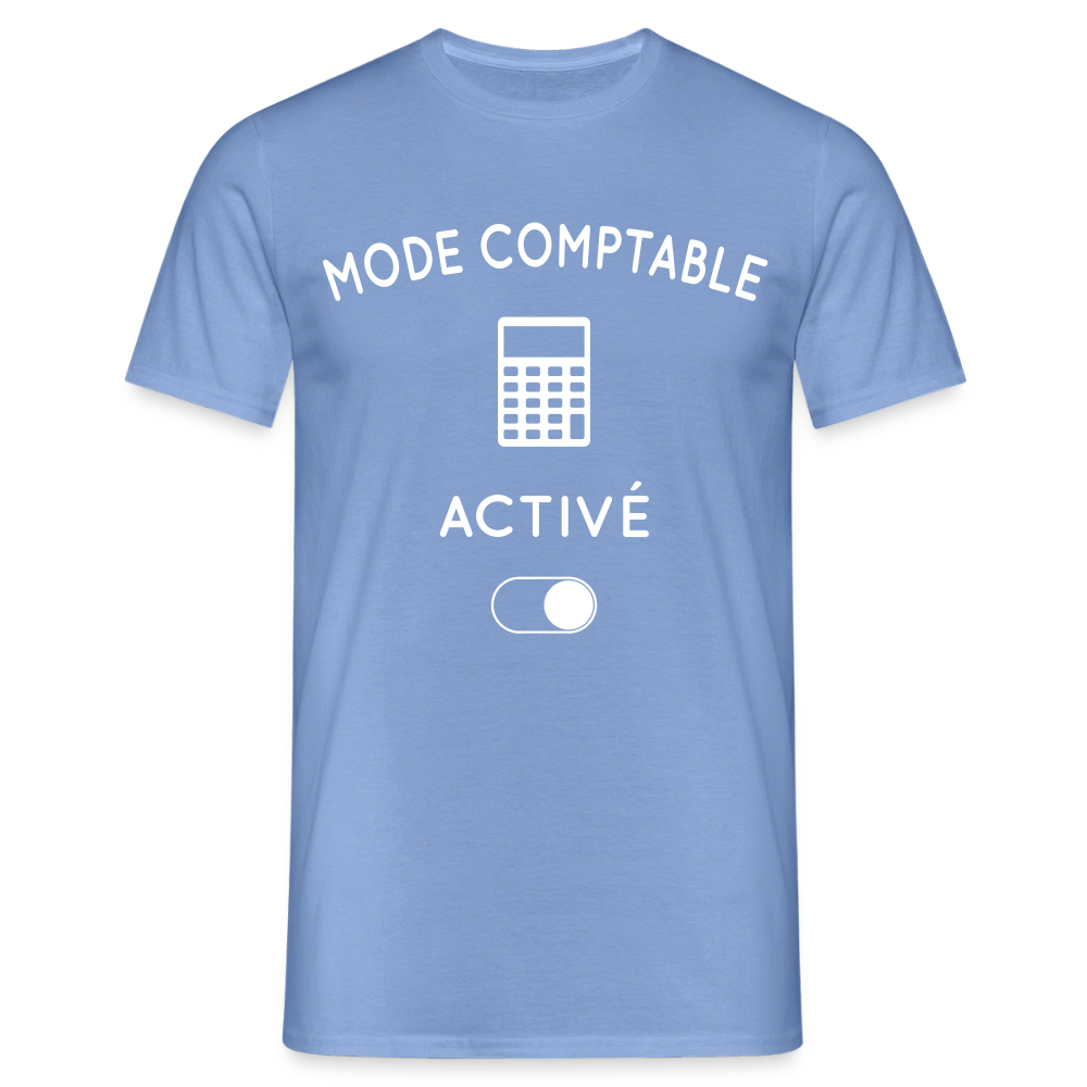 T-shirt Homme - Mode comptable activé - carolina blue