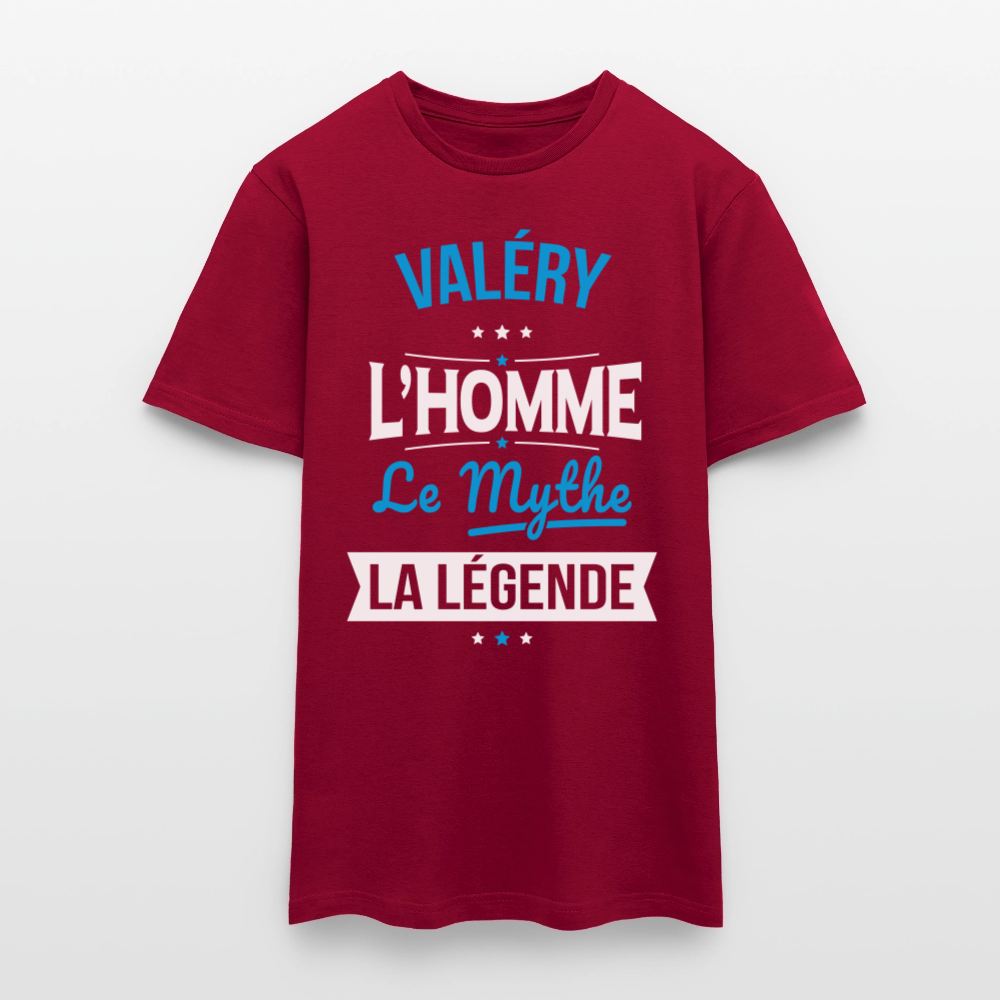 T-shirt Homme - Valéry - l'Homme - le Mythe - la Légende - rouge brique