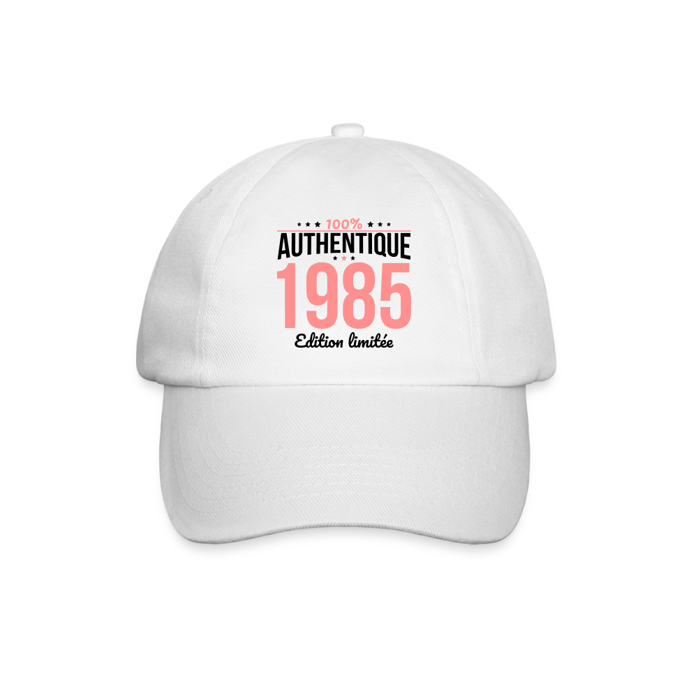 Casquette classique - Anniversaire 40 Ans - 100% Authentique 1985 - blanc/blanc