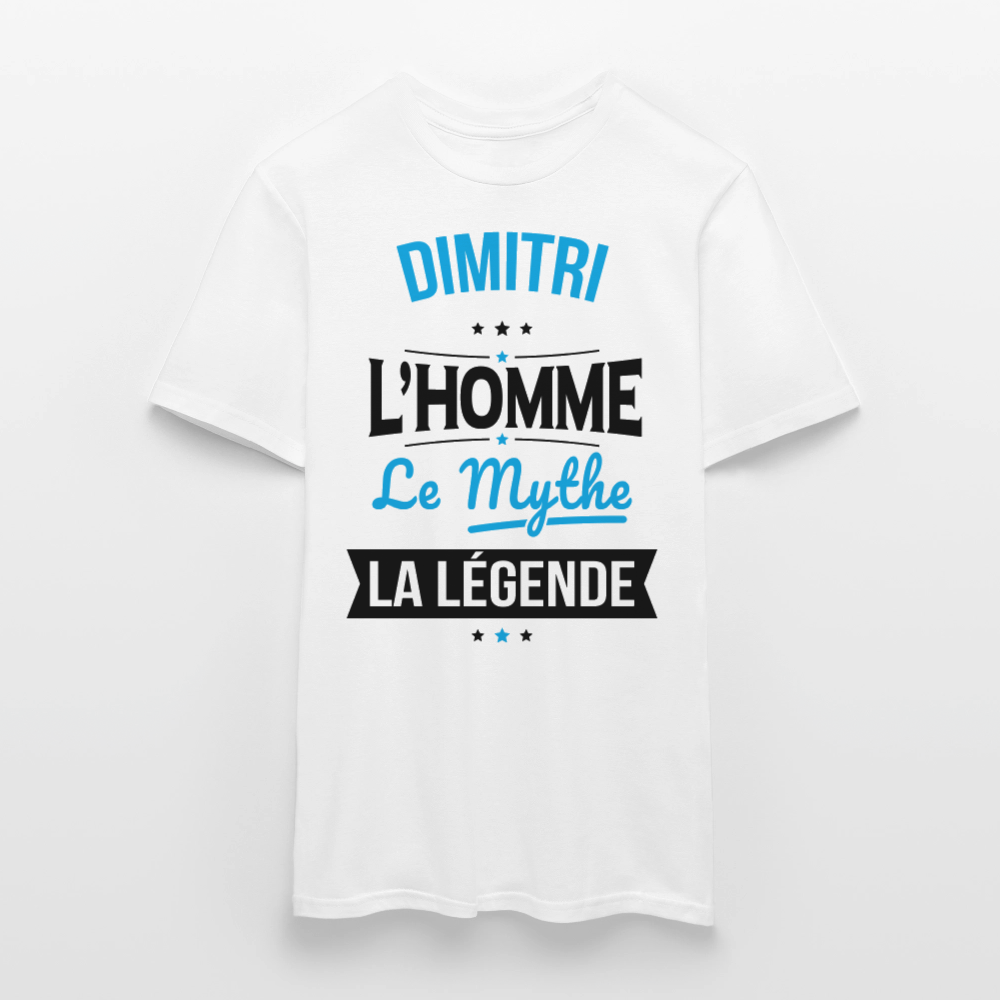 T-shirt Homme - Dimitri - l'Homme - le Mythe - la Légende - blanc