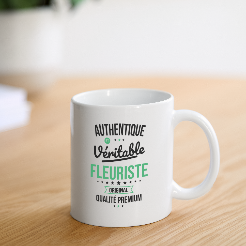 Mug blanc - Authentique et véritable Fleuriste - blanc