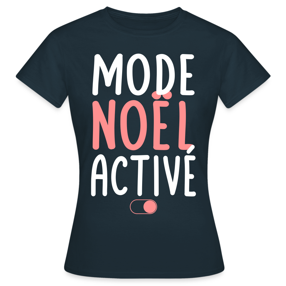 T-shirt Femme - Mode Noël activé - marine