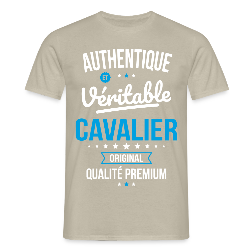 T-shirt Homme - Authentique et véritable Cavalier - beige sable