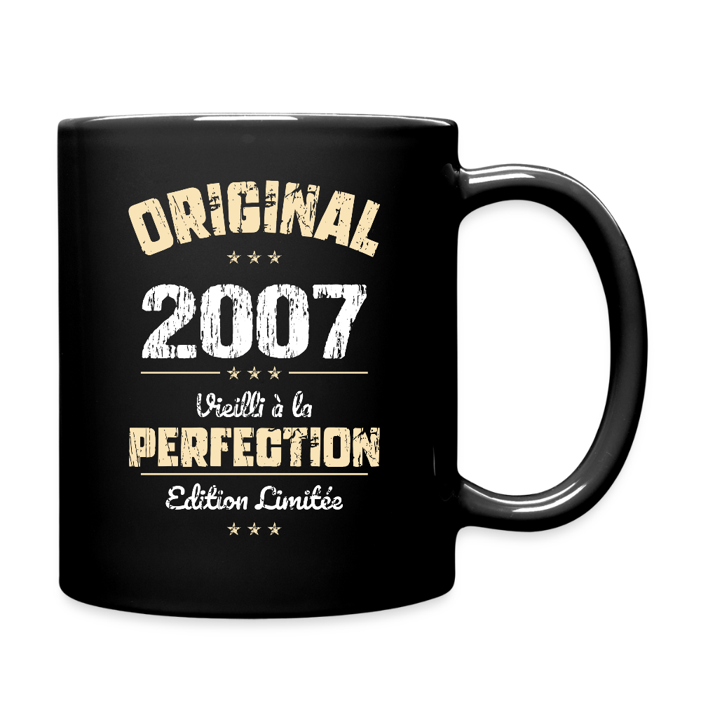Mug uni - Anniversaire 18 Ans - Original 2007 - noir