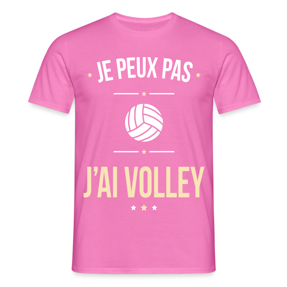 T-shirt Homme - Je peux pas j'ai Volley - rose