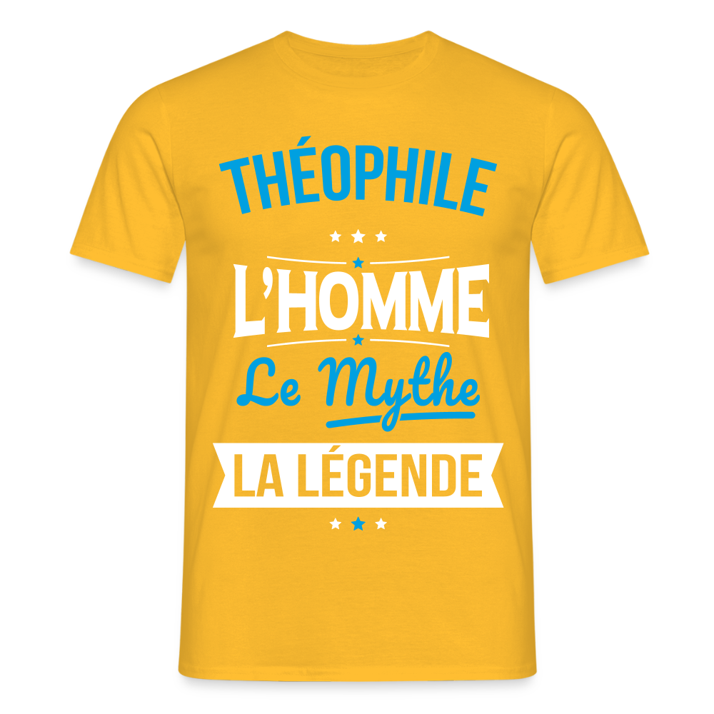 T-shirt Homme - Théophile - l'Homme - le Mythe - la Légende - jaune