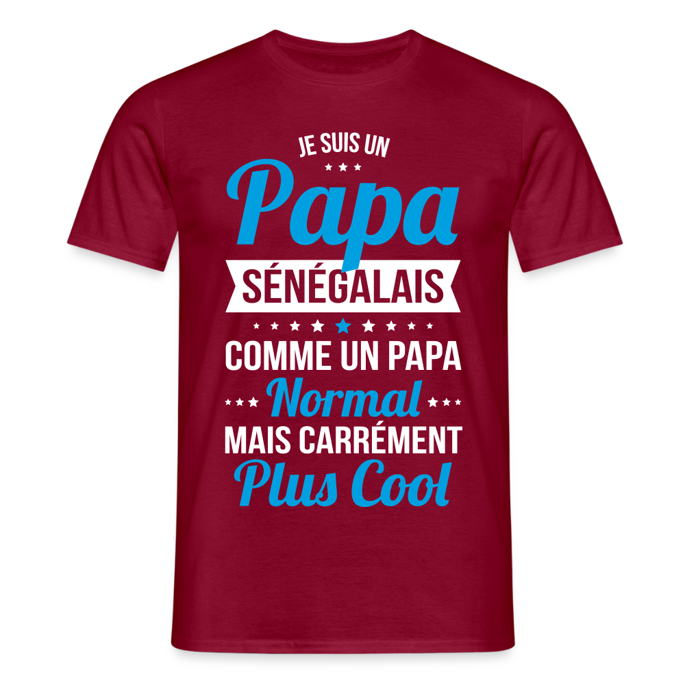 T-shirt Homme - Papa Sénégalais Plus Cool - rouge brique