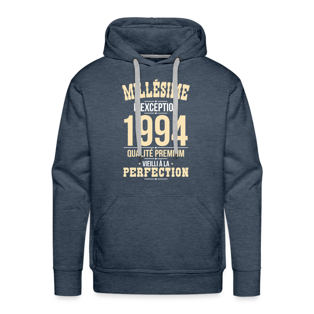 Sweat à capuche Premium Homme - Anniversaire 31 Ans - Millésime 1994 - bleu jeans