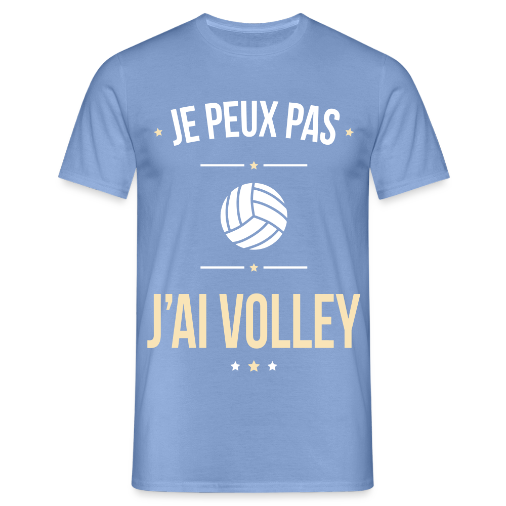 T-shirt Homme - Je peux pas j'ai Volley - carolina blue