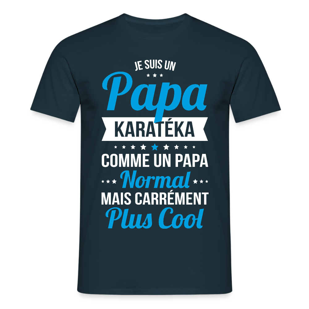 T-shirt Homme - Papa karatéka plus cool - marine