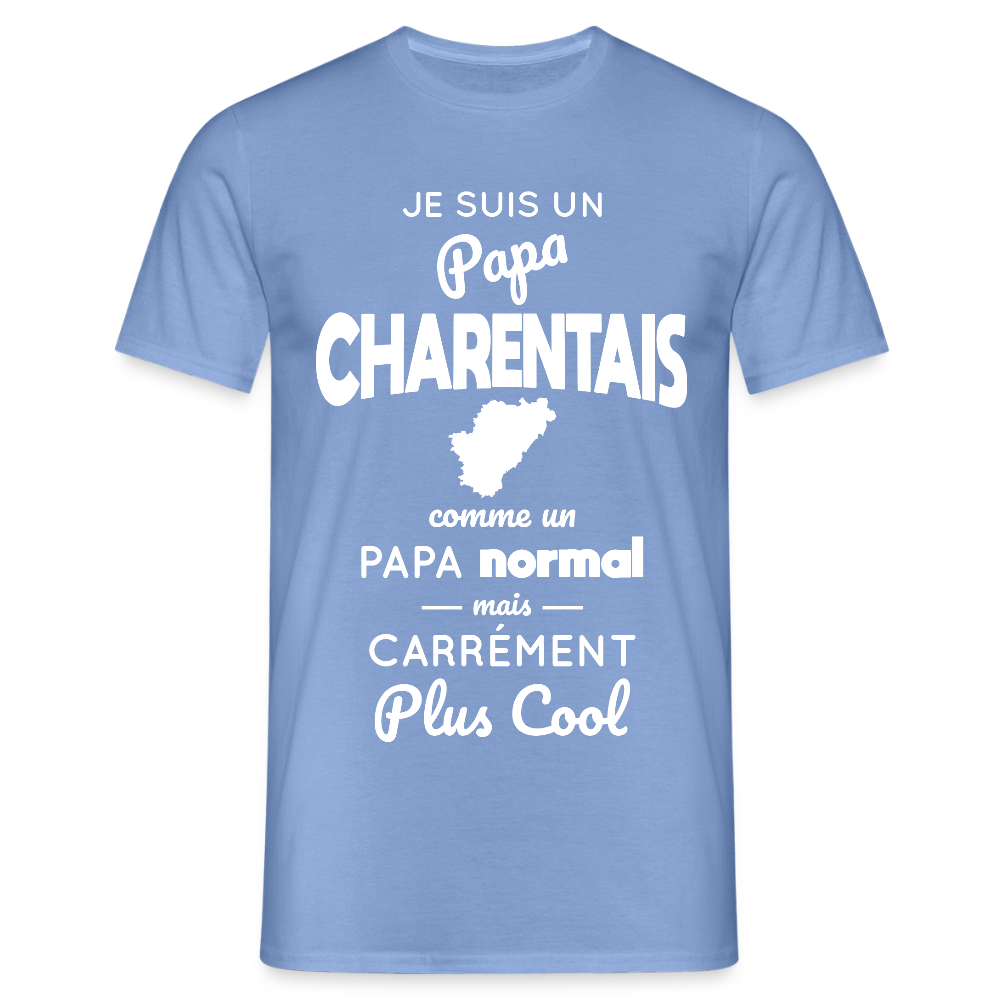 T-shirt Homme - Papa Charentais Plus Cool - carolina blue