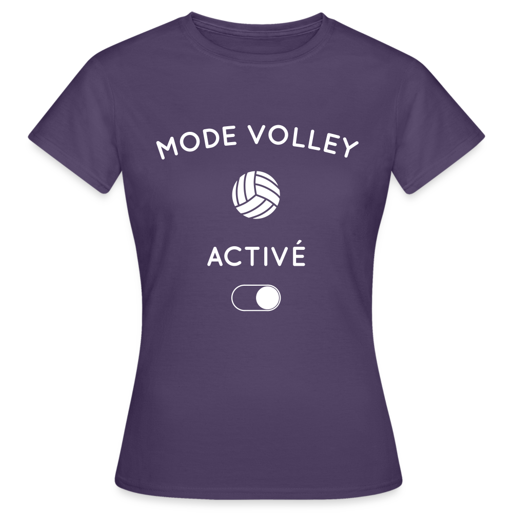 T-shirt Femme - Mode volley activé - violet foncé