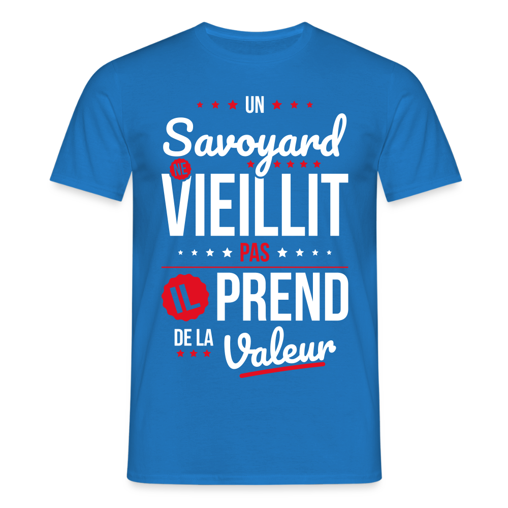 T-shirt Homme - Un Savoyard ne vieillit pas - bleu royal