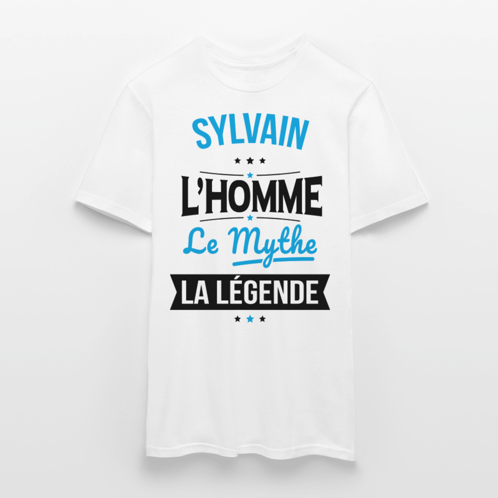 T-shirt Homme - Sylvain - l'Homme - le Mythe - la Légende - blanc