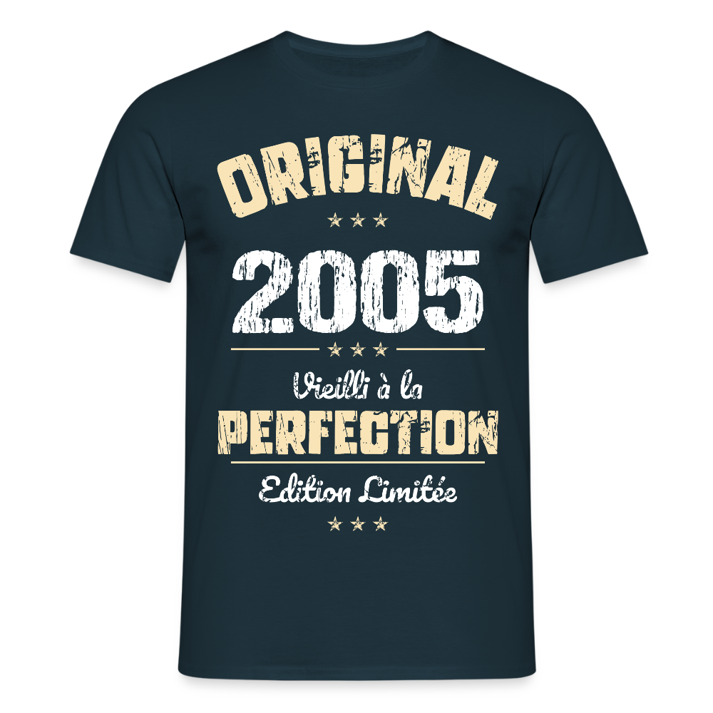T-shirt Homme - Anniversaire 20 Ans - Original 2005 - marine