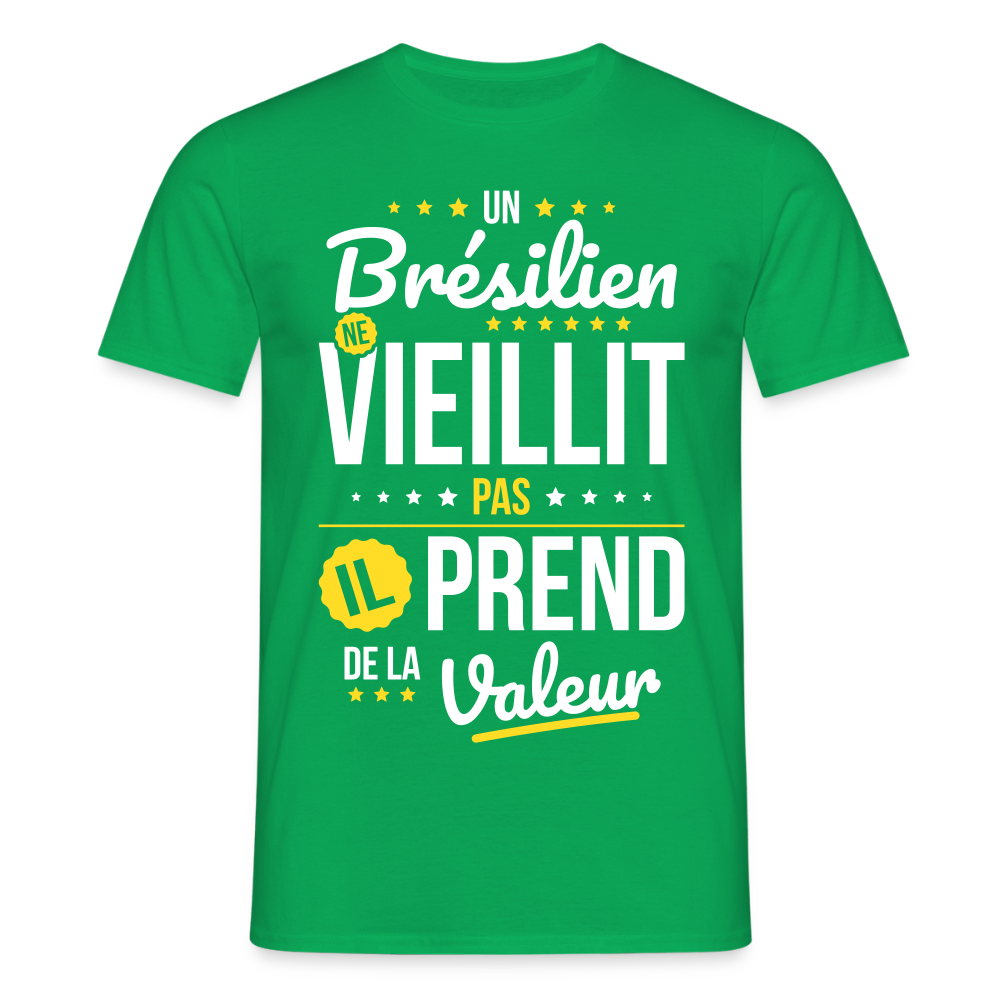 T-shirt Homme - Un Brésilien ne vieillit pas - vert