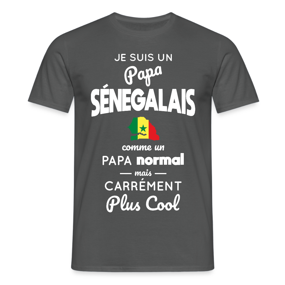 T-shirt Homme - Papa Sénégalais Plus Cool - charbon