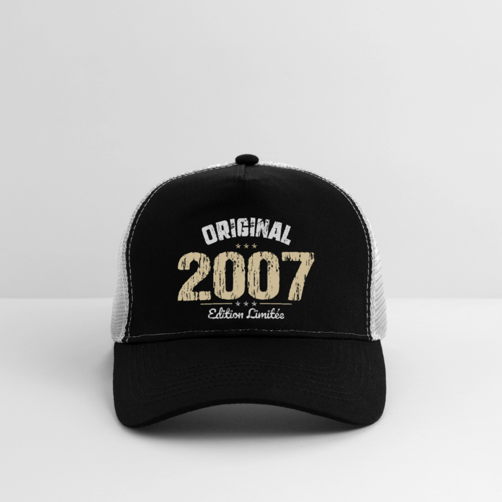 Casquette Trucker - Anniversaire 18 Ans - Original 2007 - noir/gris pierre