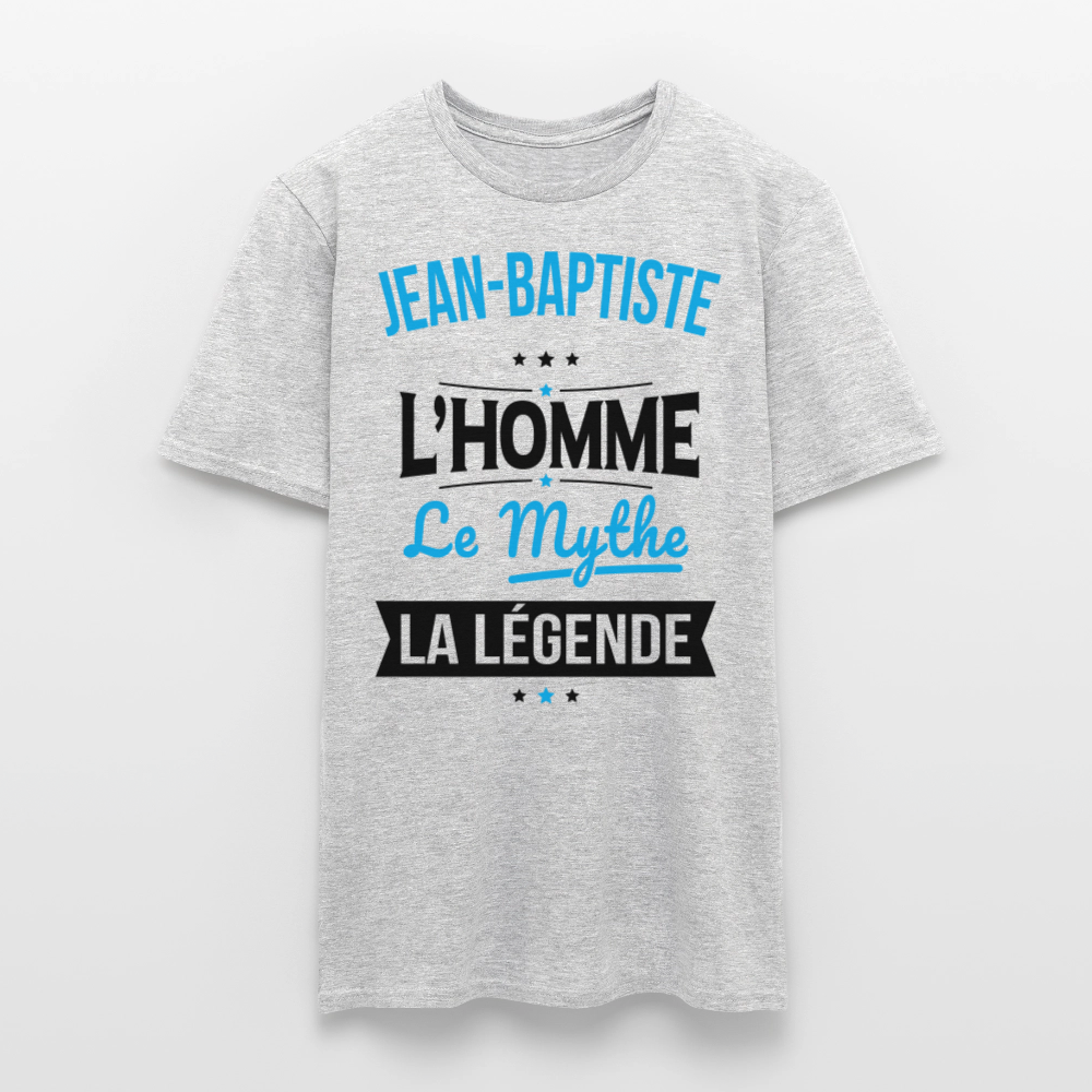 T-shirt Homme - Jean-Baptiste - l'Homme - le Mythe - la Légende - gris chiné