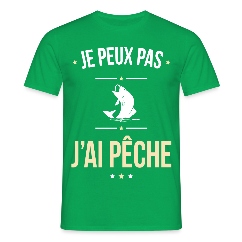 T-shirt Homme - Je peux pas j'ai Pêche - vert