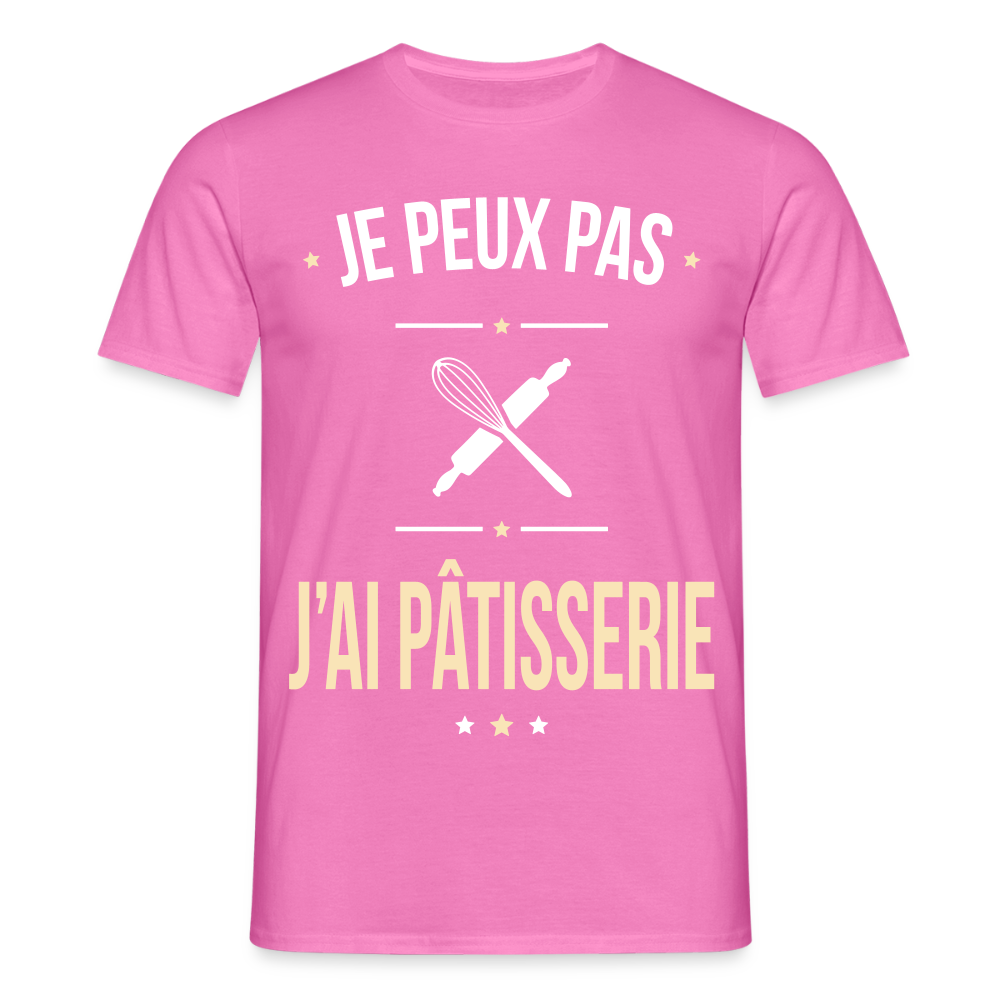 T-shirt Homme - Je peux pas j'ai Pâtisserie - rose
