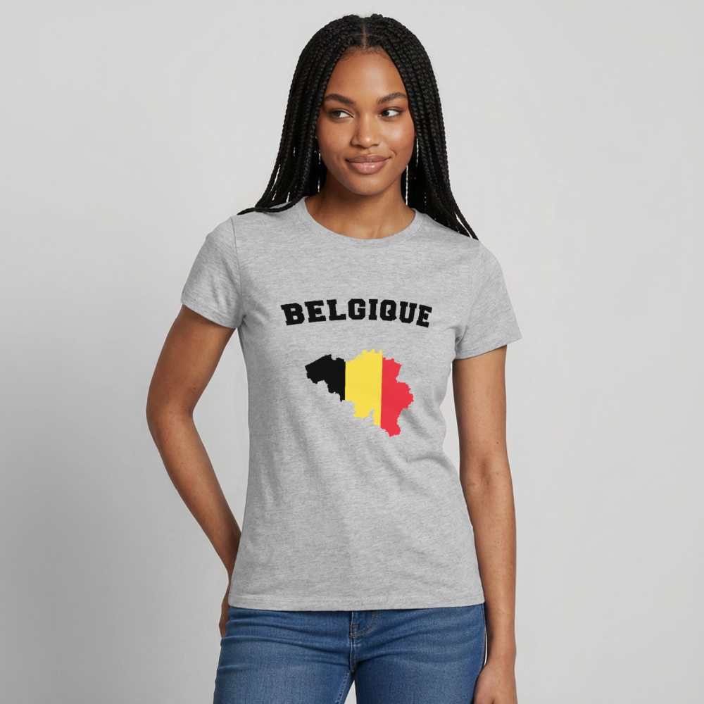 T-shirt Femme coloris clair - Belgique - gris chiné