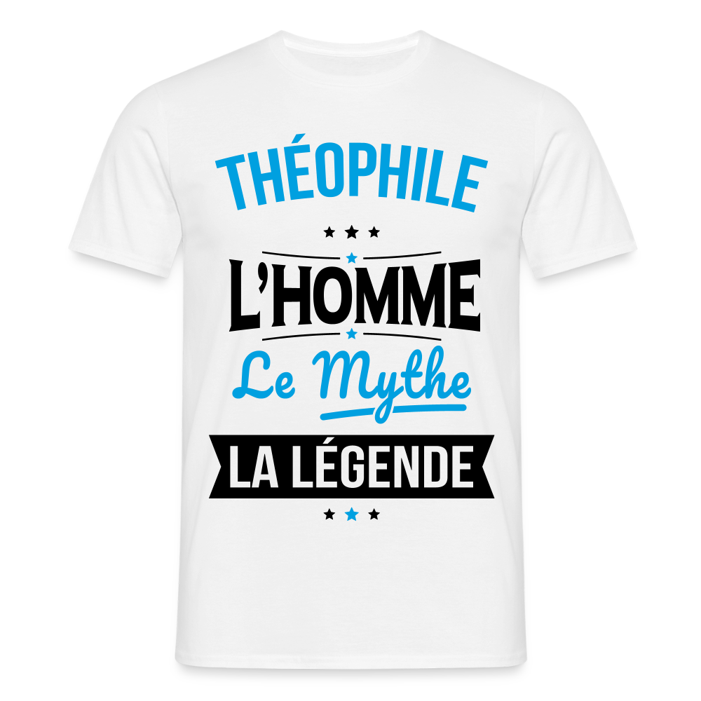 T-shirt Homme - Théophile - l'Homme - le Mythe - la Légende - blanc