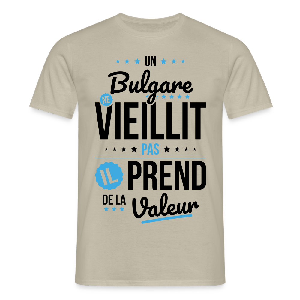 T-shirt Homme - Un Bulgare ne vieillit pas - beige sable