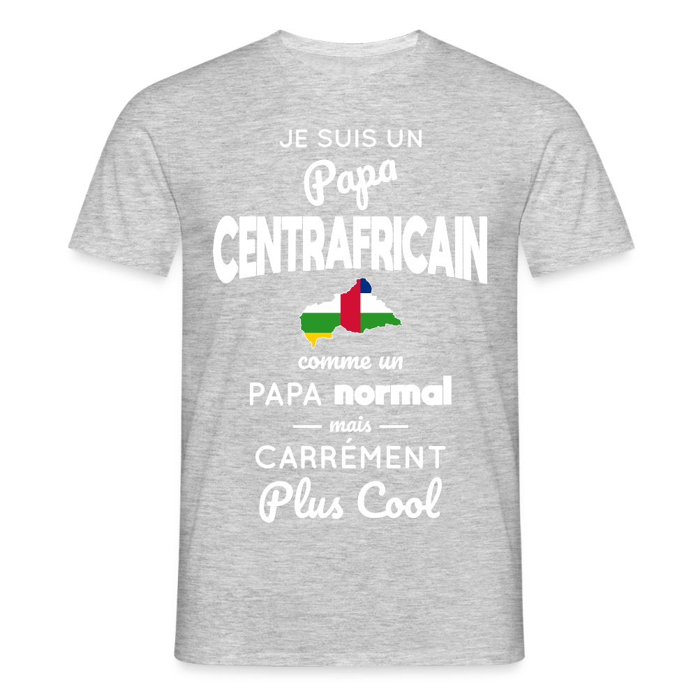 T-shirt Homme - Papa Centrafricain Plus Cool - gris chiné