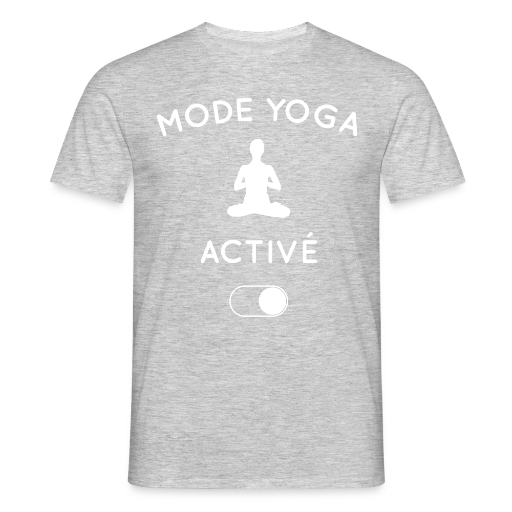 T-shirt Homme - Mode yoga activé - gris chiné