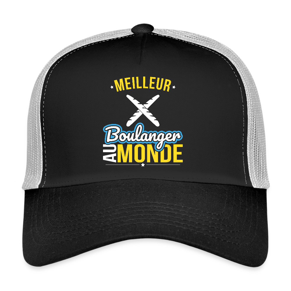 Casquette Trucker - Meilleur boulanger au monde - noir/gris pierre