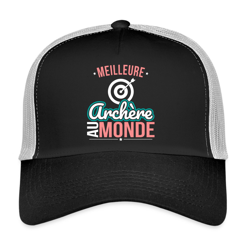 Casquette Trucker - Meilleure archère au monde - noir/gris pierre