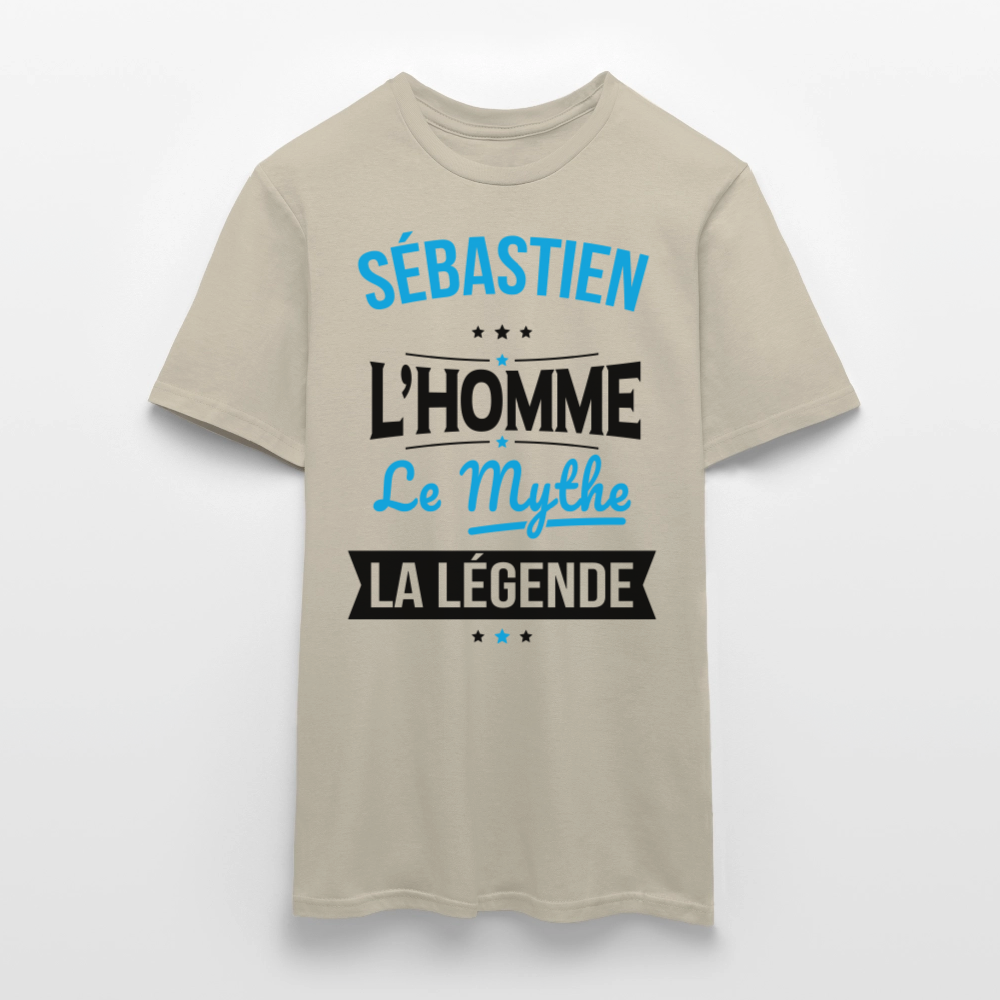 T-shirt Homme - Sébastien - l'Homme - le Mythe - la Légende - beige sable