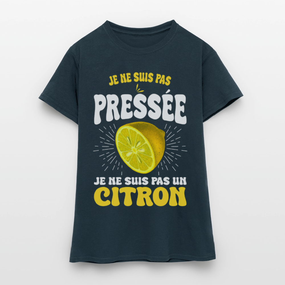 T-shirt Femme - Je ne suis pas un citron. - marine