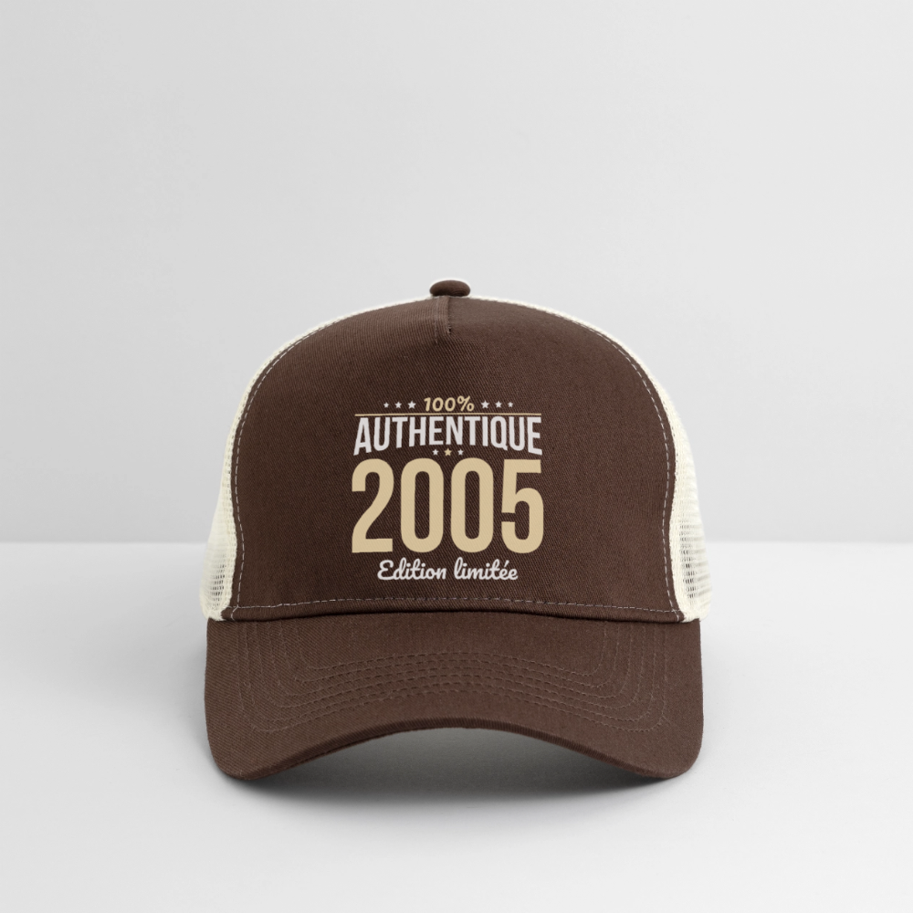 Casquette Trucker - Anniversaire 20 Ans - 100% Authentique 2005 - marron/beige