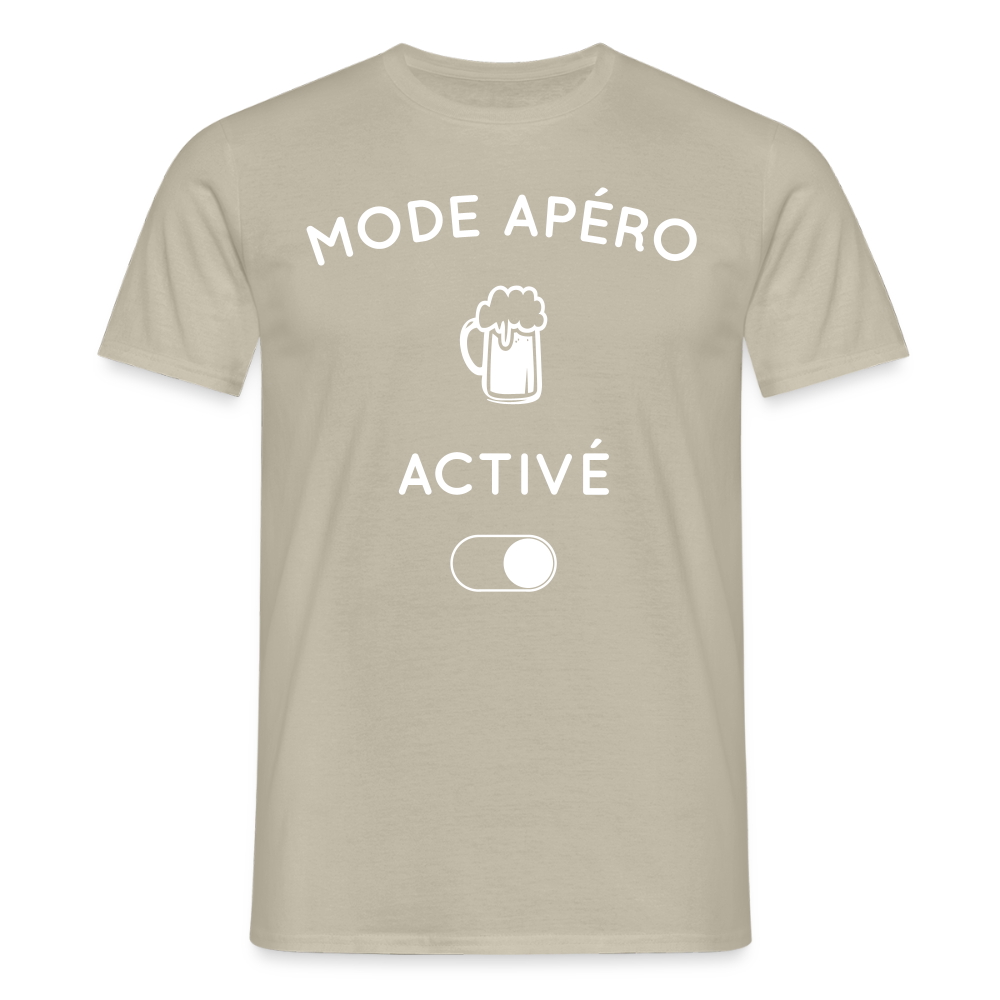 T-shirt Homme - Mode apéro activé - beige sable