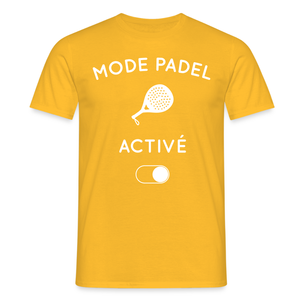 T-shirt Homme - Mode padel activé - jaune