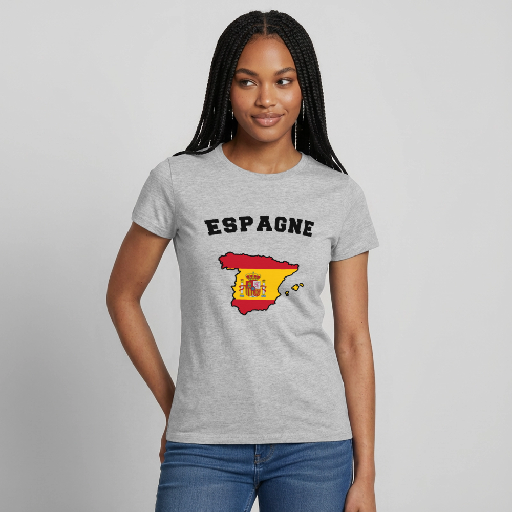T-shirt Femme coloris clair - Espagne - gris chiné