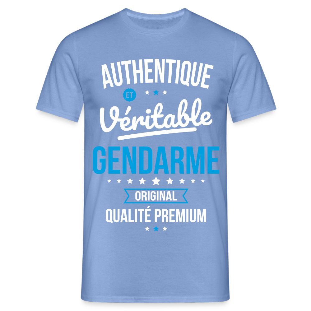 T-shirt Homme - Authentique et véritable Gendarme - carolina blue