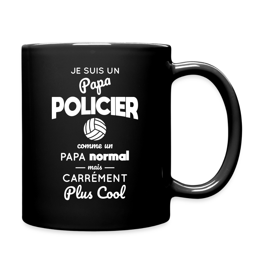 Mug uni - Papa policier plus cool - noir