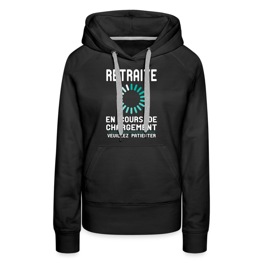 Sweat à capuche Premium Femme - Retraite en cours de chargement - noir