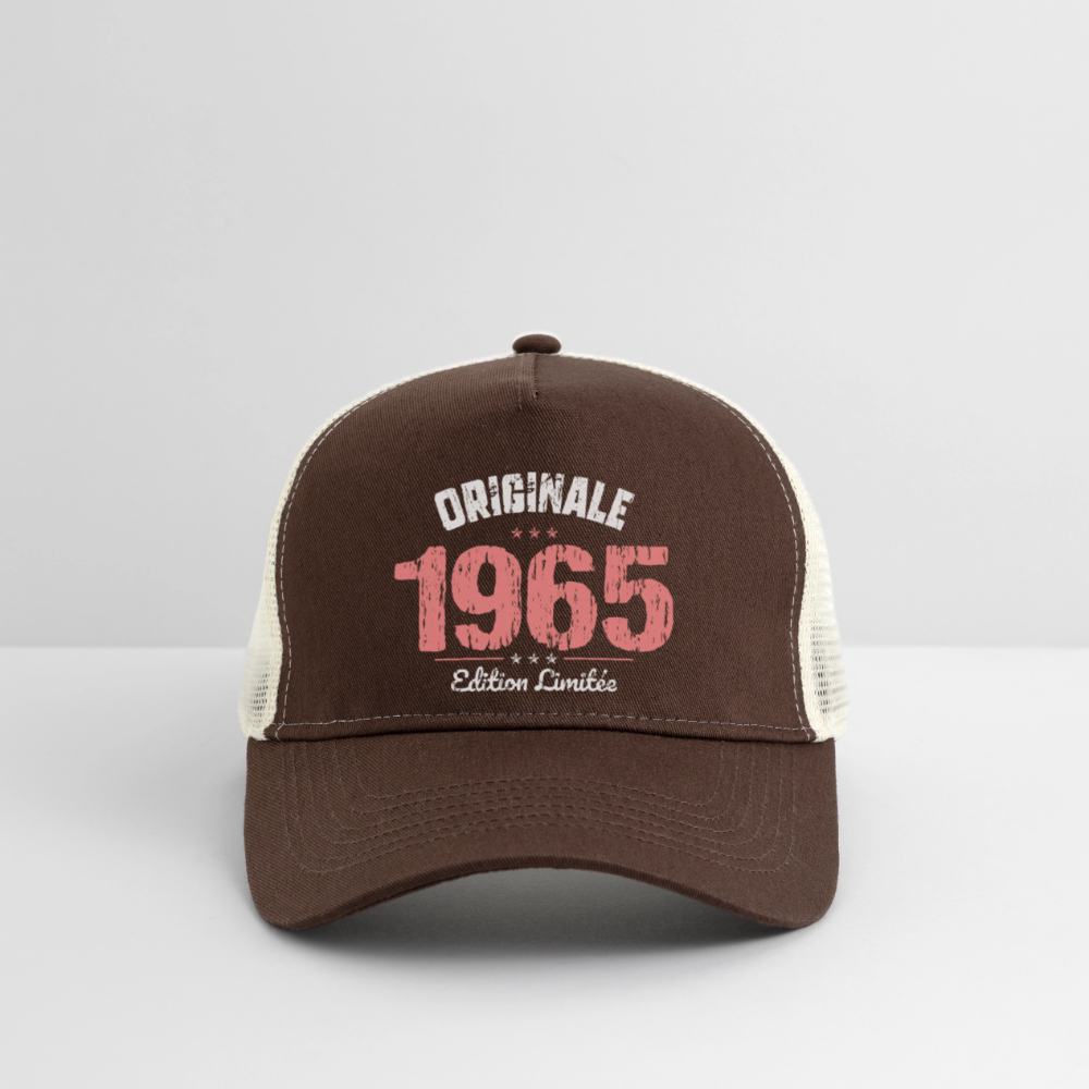 Casquette Trucker - Anniversaire 60 Ans - Originale 1965 - marron/beige